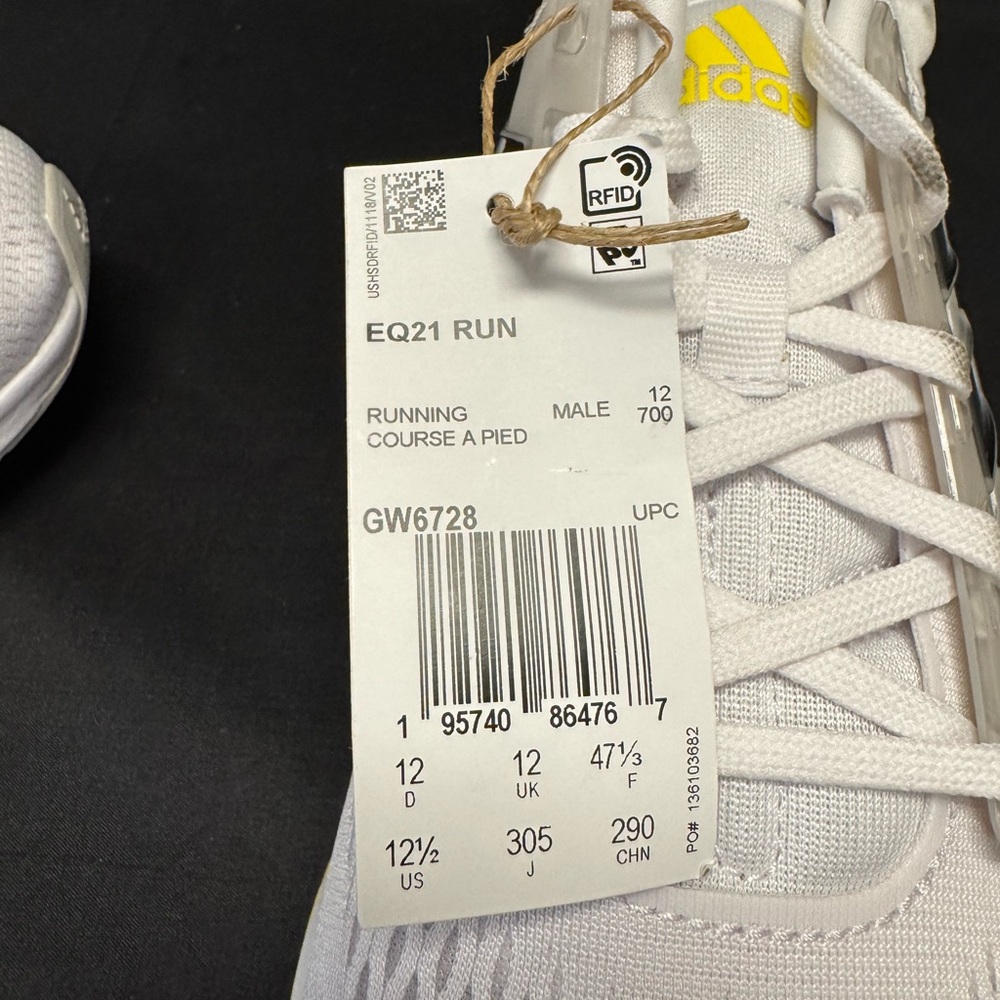 Adidas EQ21 Run 'White Beam Yellow’ - M12.5 - Picture 9 of 9